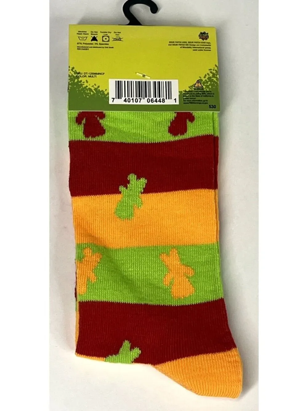 Sour Patch Kids Crew Socks Men's Size 6-12 NWT